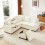 HOMAIRE Beige Chenille Corner Sofa with Sleep 5