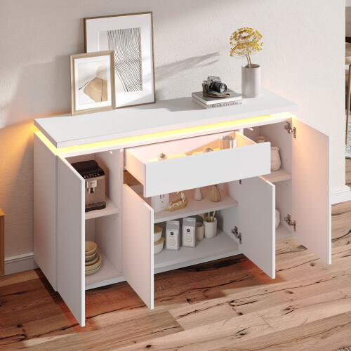HOMAIRE LED Sideboard White Natural 140x40x80cm 2
