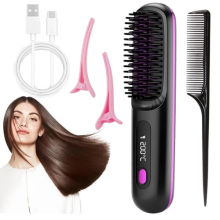 Adjustable Hot Air Brush Electric Hair Dryer Straightener Curler Styler Comb UK