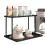 2 Tier Expandable Microwave oven Rack Stand Storage Holder Kitchen Corner Shelf 4