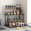 2 Tier Expandable Microwave oven Rack Stand Storage Holder Kitchen Corner Shelf 2
