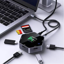 USB C Hub 7-in-1 Multi-Port USB Adapter for Laptops 4K HDMI 100W SD Card UK