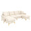 HOMAIRE 4-Seater U-Shaped Beige Modular Sofa 6