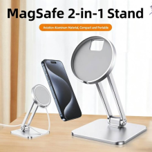 Aluminum Magnetic Desktop Phone Stand for Magsafe iPhone 17 16 15 14 13 12