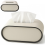 PU Leather Tissue Box Beige Oval Rectangular Bedroom Desktop Napkin Storage Box 3