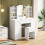 HOMAIRE White Vanity Table with LED Mirror & Stool 2