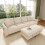 HOMAIRE 4-Seater U-Shaped Beige Modular Sofa 5