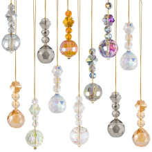 12PCS 22mm Christmas Tree Crystal Balls Ornaments Rainbow Prism Glass Balls