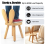 Solid Wood Rabbit Ear Stool Portable Small Wooden Stool Rustic Round Seat 4