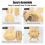 Solid Wood Rabbit Ear Stool Portable Small Wooden Stool Rustic Round Seat 3