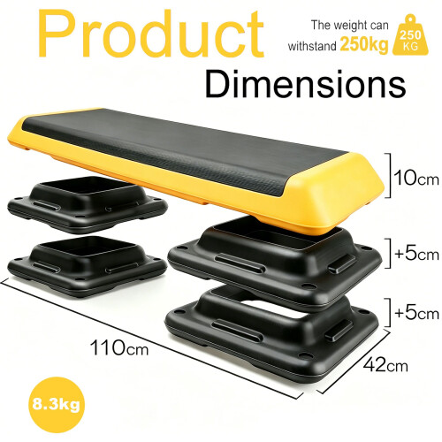 HOMAIRE Adjustable Aerobic Stepper Yellow 1
