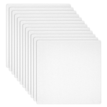 12-Pack 15x15cm Cotton Stretched Canvas Primed White for Acrylic Oil Watercolor