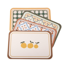 Set of 4 PU Leather Placemats Non Slip Rectangular Table Mats Heat Resistant