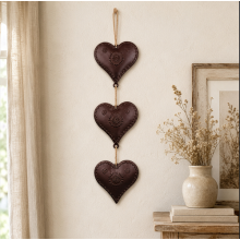 Set of 3 Heart-Shaped Wall Decorations Use for Christmas Weddings Themed Parties