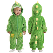Baby Boys Girls Cartoon Animal Hooded Costume Infant Pajamas Romper(12-18 Months,Green Shark)