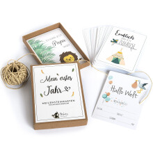 Baby Milestone Cards for Boy and Girl - Baby Shower Gift for Parents to Be - With 40 Cards, Mom + Dad Can Capture Milestones in Baby Year 1 + Share