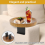 Coffee Table Adjustable Sofa Arm Table Side Table Wooden Couch Armrest Tray UK 2