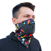 Half Face Mask for Cold Winter Weather. Use this Half Balaclava for Snowboarding, Ski, Motorcycle. (Many Colors) (Electric- Black)