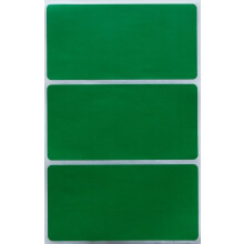 Name Tags Labels Colorful Stickers in Green 10 cm x 5 cm (102 mm x 51 mm) - 150 Pack by Royal Green