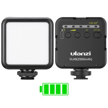 VL49 Camera Light, Led Video Light Dimmable with 2000 mAh Battery, Portable Light Photography Rechargeable, Brightness Adjustable for