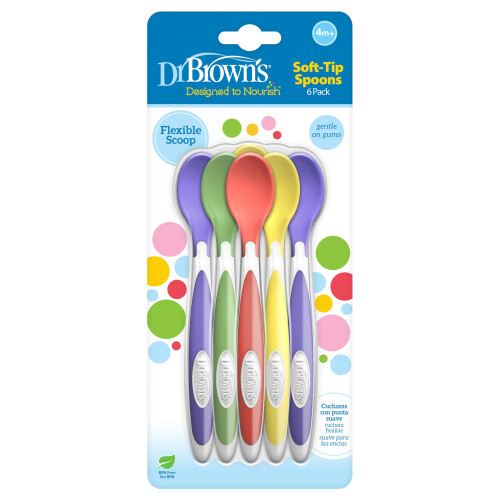  Soft-Tip Toddler Feeding Spoons, 6 Pack, Multi 1