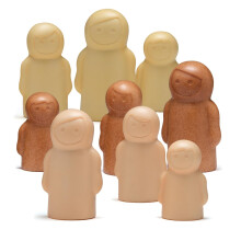 Little People Sensory Play Set | Set of 9 figures in three sizes | Early Years |Doll House Accessories for 2 3 4 5 year olds | Outdoor Learning Toys |