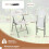 Set van 4 opklapbare stoelen, metalen frame, wit, draagbaar 1