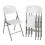 Set van 4 opklapbare stoelen, metalen frame, wit, draagbaar 2