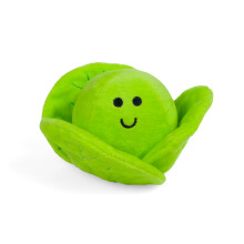 Christmas Brussel Sprout, Plush Dog Toy with Built-In Squeaker (Pack of 1)