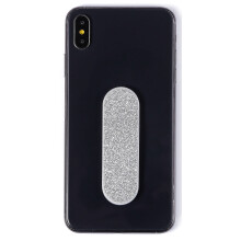 - The Original! Mobile Phone Finger Holder - Mobile Phone Grip (Pearl Series - Silver PU)