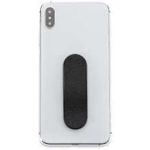 - The Original! Mobile Phone Finger Holder - Mobile Phone Grip (Leather Series - Black)