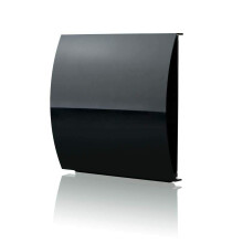 150 mm (6”) Black External Wall Vent Cover – Wind & Sound Reducing Baffle with Draft Exclusion for Extractor Fans & Heat Recovery