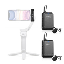 Edge-DI-DUO Wireless Lavalier for iPhone - Perfect Compact Lav Mic for Smartphone Gimbal Stabilizer - Great for Vlogging, Filming, Teachers, and More