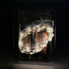 132 Micro LED Silver Wire Indoor Battery Lights, Warm White - 2m