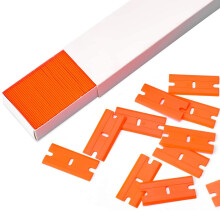 100 Piece Plastic Glass Scraper Replacement, Scraper for Hob, for Car Decals Remover Oven Scraper(Plastic)