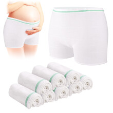 Carer Healthcare Disposable Maternity & Postpartum Underwear, 8 Pack High-Waisted Stretchy Seamless Pants for Incontinence, Labour & Postnatal Care