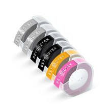 Label Tape 9mm for Dymo Embossing Label Maker for Dymo Omega Home Embossing Junior Embossed Strong Adhesion Label Maker Tape for Home Office and DIY
