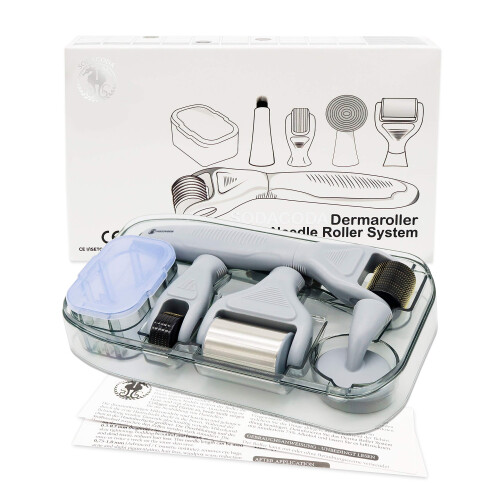 Titanium Micro-Needles Derma Roller and Pen 6-in-1 Set