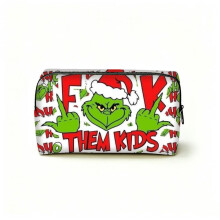(19) Grinch Christmas Makeup Bag Green Monster Large Capacity Portable Toiletry Bag Zipper Storage Pouch Gift Pouch Holiday Cosmetic Bag
