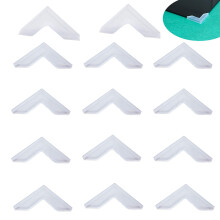 20 Pcs Toughened Glass Corner Protector Ceramic Tile wrap Angle Plastic Bathroom Lens Right Angle Corner Protectors- Shape Triple-cornered Glass Table