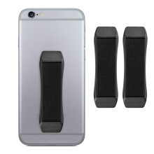 Phone Finger Grip Hand Holder - 3 Pack - Finger Strap for Phone Case - Smartphone Holder Loop - For Back of Smartphone - Black