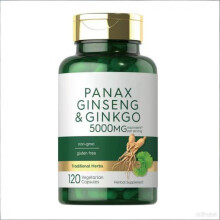 (120pc) Ginseng Capsules 60 Count Korean Red Panax Extract Immune Support Energy Boost Anti Fatigue