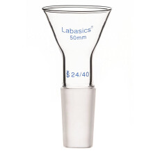 Glass Short Stem Powder Funnel with 50 mm Top Outer Dimension and 24/40 Inner Joint Filter Funnel Glass Funnel (OD 50mm)