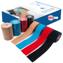 Kinesiology Mixed Set of 12 Units from axion Germany | Different Waterproof Colours | Skin-Friendly Elastic Self-Adhesive Bandage Physio Tape | Ideal