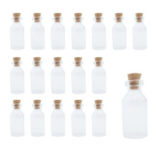 20 mini Glass Wishing Bottles with Cork Stoppers, Message Glass Bottles for DIY Handicraft Decoration, Wedding Gifts, Wish Jewelry Party Gifts