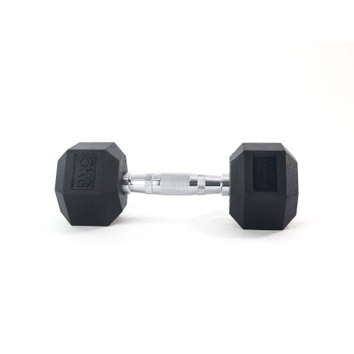 Hex Dumbbell (Rubber) 5kg