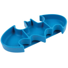 Toddler and Baby Suction Plates, Batman Silicone Grip Dish for Babies and Kids, Baby Led Weaning, Baby Feeding Supplies, Platinum Silicone for Babies