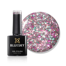 Gel Nail Polish, Christmas Tree, Multi Glitter Gel Polish, 10ml, Pink, Purple, Green Silver, Requires Drying Under UV LED Lamp