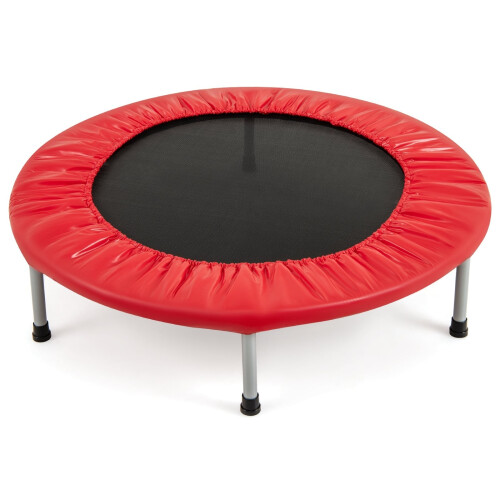 Mini-trampoline, opvouwbaar, 97 cm, draagvermogen 150 kg, rood 1