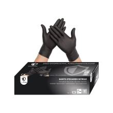 Black Nitrile Disposable Gloves - Box of 100 - Medium Size (Medium) - Latex Free - Heavy Duty & Multi-Purpose - Chemical Protection